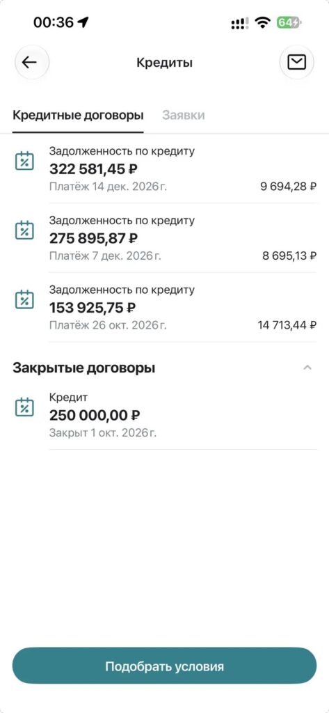 Закрыл один из кредитов СберБизнес